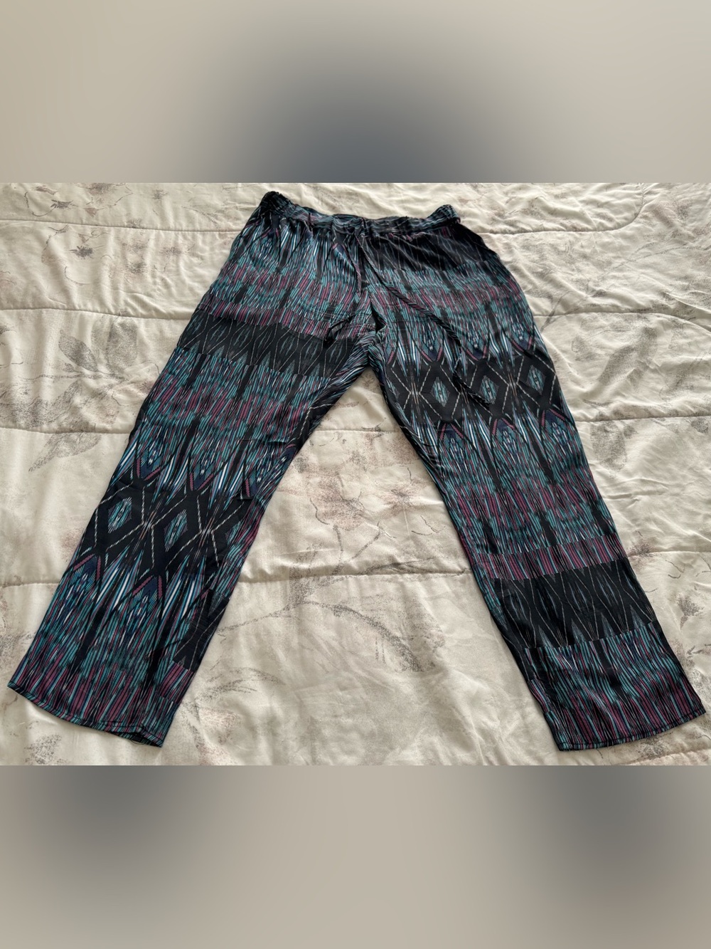 Rory Beca  multicolored Patterned pull on  Pants , size XS drawstring pockets